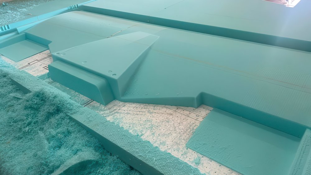 CNC 3D router cutting of XPS foam